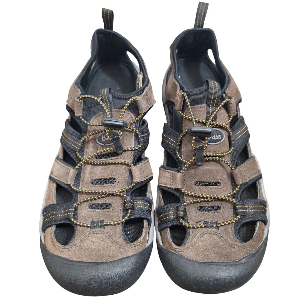Bass Bullseye Men's Fisherman Sandals Brown Leather Suede Hiking Shoes Size 10M